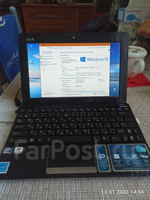 Asus Eee PC 1015PE. 10.1", 1,7����, ��� 2048 ��, ���� 250���, WiFi: 1, Bluetooth: 1 ����