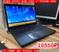Sony VAIO. 15.6", ��� 4 ��, ���� 500���, WiFi, Bluetooth ����