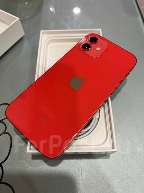 Айфон 12, Apple iPhone 12, 6.10", моноблок, красный, б/у, в наличии ...