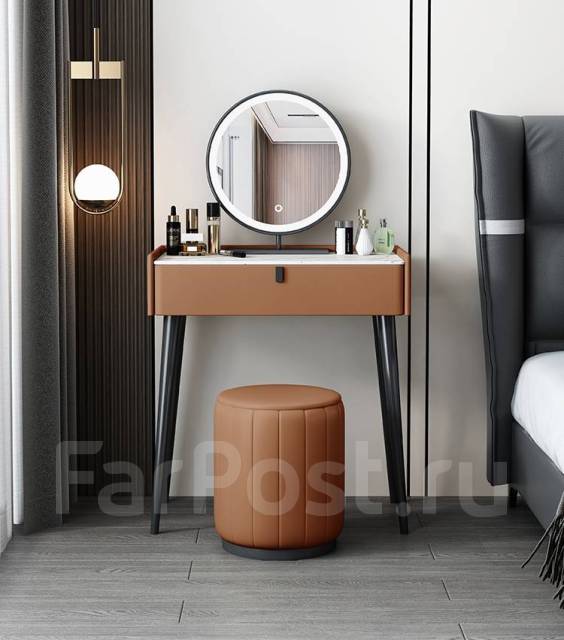 Туалетный столик 60 см. "Вермонт" + зеркало с подсветкой(разные цвета ...