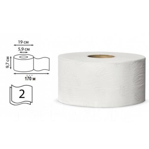 туалетная бумага "pro" 2 слоя, 1 рулон, 170м, белая (12) арт. бумага 170 г/м2. бумага 170. бристольский картон белый. т/бумага 170 метровка профи втулка 12шт.