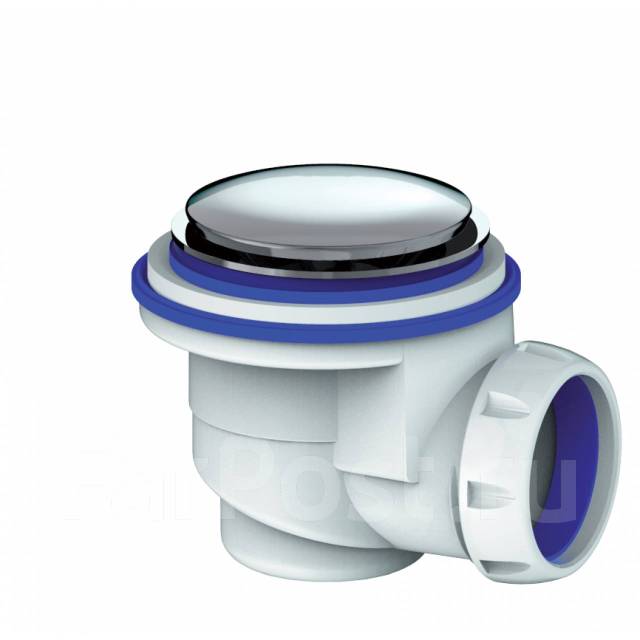 Сифон G410H для душевого поддона с хромированным выпуском d 65, в ...