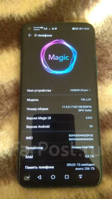 Honor 20 Pro. �/�, ���������, 3G, 4G LTE, Dual-SIM, ����������, NFC ����