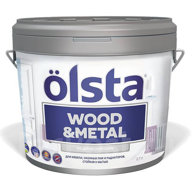 Краска Olsta WOOD&Metal для дерева и металла, в наличии во Владивостоке