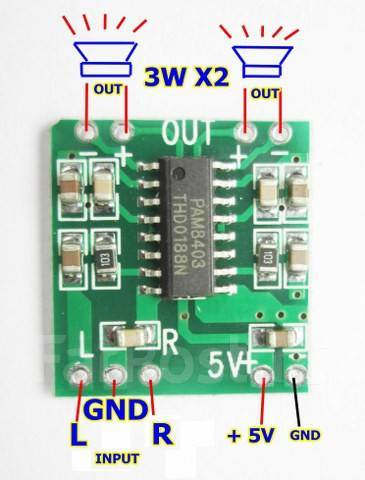 Pam8403 усилитель схема