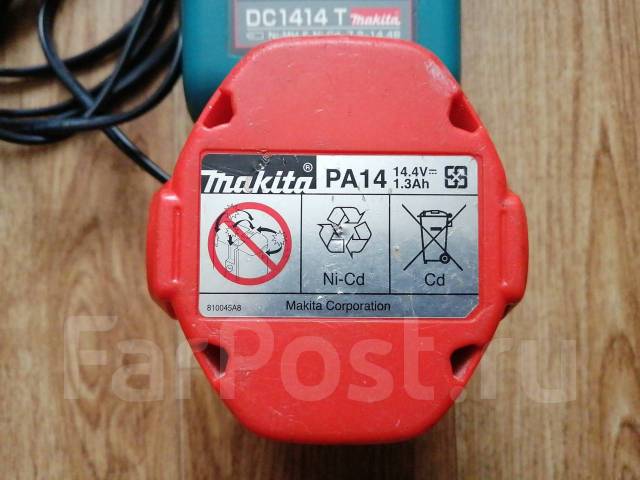 Зарядное устройство Makita DC1414T + АКБ для шуруповерта, б/у, под ...