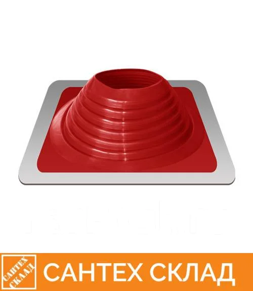 Манжета уплотнительная кровельная прямая №8, красный, Силикон (178 ...
