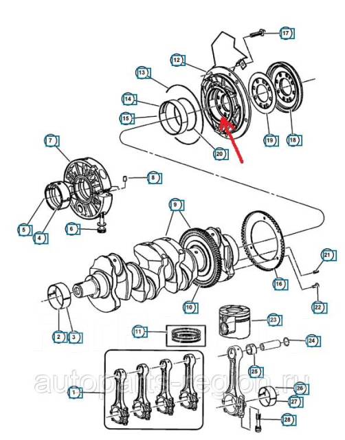       Chrysler Voyager 2.5/2.8 TDS Dodge Caravan, Dodge Nitro Chrysler 5140391AA 
