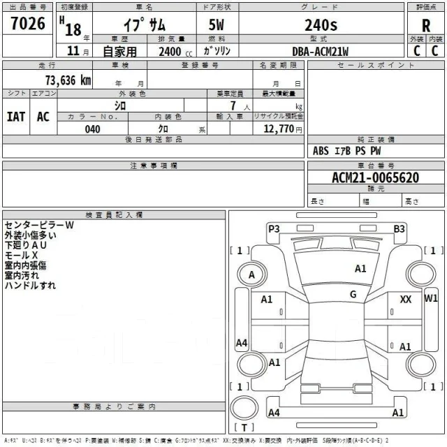 Toyota Ipsum. �������, 4wd, 2.4, ������, 51����. ��, �/�, ��� ���. ��� ����� �� ������������ ����