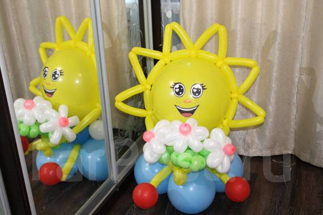 СОЛНЫШКО солнце ИЗ ШАРОВ своими руками How to Make a Balloon Sun TUTORIAL