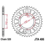 Звезда Мотоциклетная Jt Jta486.43 Алюминиевая JT Sprockets арт. JTA486.43 фото