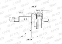 ���� ������� 26/24 ABS 48 Toyota Carina II (_T17_) 2.0 D (54 kW) 1987.12- [329126A] 329126A ����