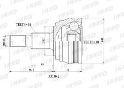  36/30 Volkswagen BORA (1J2) 2000.03- [331042] 331042 