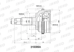 ���� ������� 26/28 ABS 50 Honda Civic VI (EU, EP) 1.6 i (81 kW) 2001.02- [310089A] 310089A ����