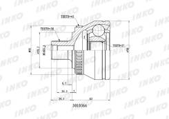   38/27 ABS 45 Volkswagen Passat (3B3) 1.8 T 20V (110 kW) 2000.11- [301036A] 301036A 