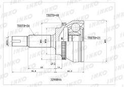   26/25 ABS 48 Toyota Avensis (T25) 2.0 (108 kW) 2003.04- [329084A] 329084A 