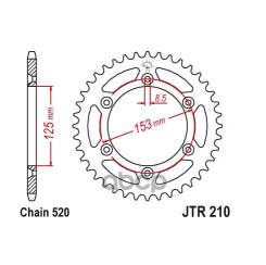 Звезда Мотоциклетная Jt Jtr210.49sc Самоочищающаяся JT Sprockets арт. JTR210.49SC фото
