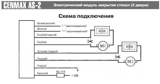Cenmax as 2 схема подключения