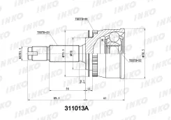 ���� �������� 25/22 ABS 44 | ����� ����/��� | INKO 311013A 311013A ����