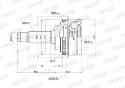 ���� ������� 27 23 ABS 44 ����� ��� Subaru Forester INKO 326027A 326027A ����