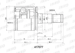 ���� ���������� 28 33 �������� ����� ��� Mitsubishi Pajero Sport, Mitsubishi L200 Mitsubishi, Mitsubishi Montero Sport inko 417077 417077 ����