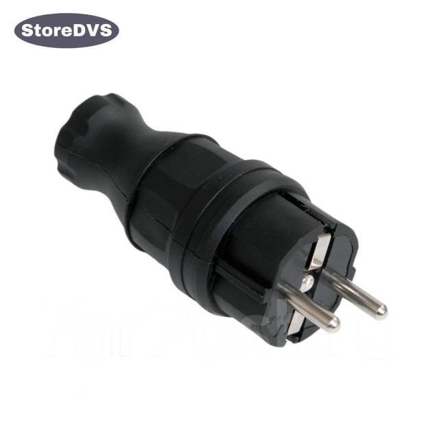 Вилка каучуковая прямая с заземлением 16А/250V IP44 в "StoreDVS" - Свет ...