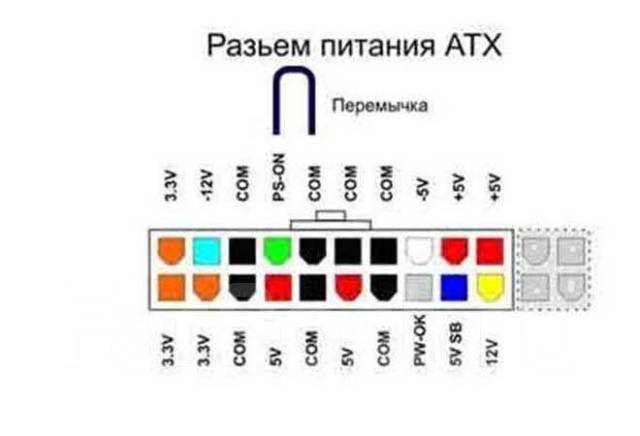 Включить блок питания старого образца