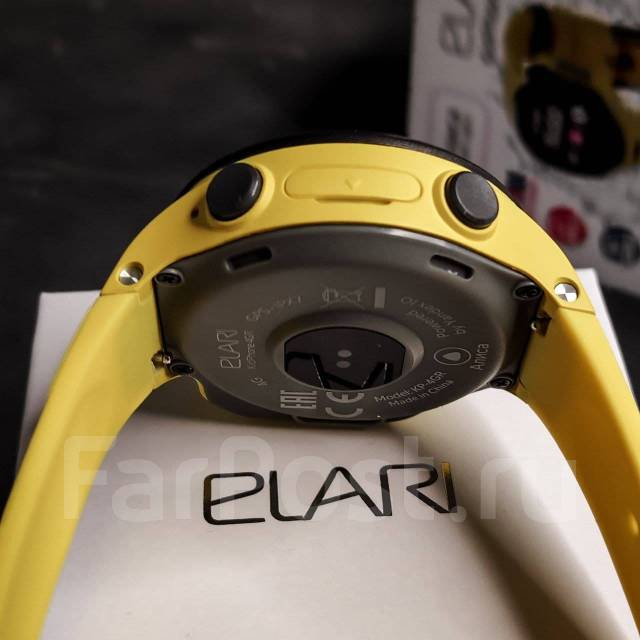 Детские смарт-часы Elari KidPhone 4GR (KP-4GR) Ростест Жёлтые - Умные ...