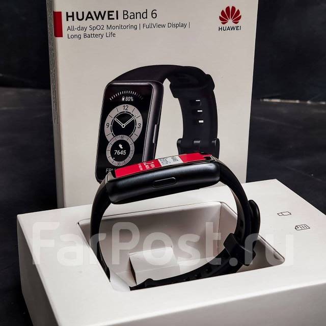 Браслет Huawei Band 6 (FRA-B19) Ростест Чёрный, фитнес-браслет, Android ...