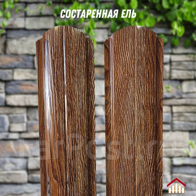 Штакетник металлический забор евроштакетник под дерево, в наличии в ...