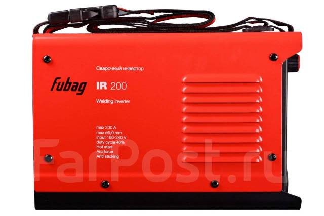 Сварочный аппарат "Fubag" IR 200 VRD, инвертор 220В, 200А, ф1.6-5.0 мм ...