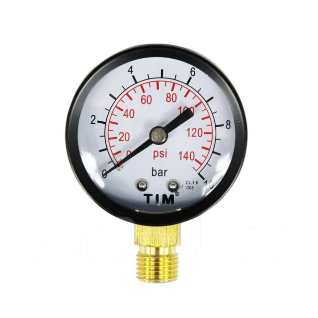 Манометр радиального подключения 1/4 - 10 бар TIM - Сантехника и ...