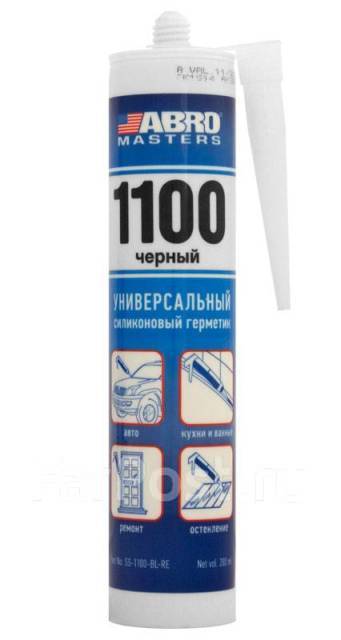Герметик силиконовый ABRO (черный, прозрачный) SS-1100-BL - Автохимия и ...