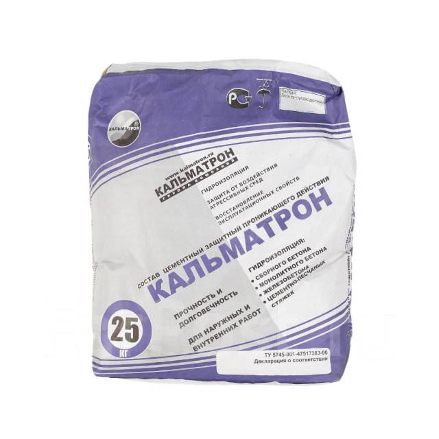 Проникающая гидроизоляция для бетона "Кальматрон" Эффект 100%. Пенетрон ...