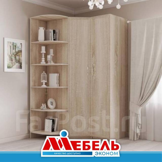 Угловой шкаф, дуб сонома, новый, в наличии. Цена: 26 950₽ в Хабаровске