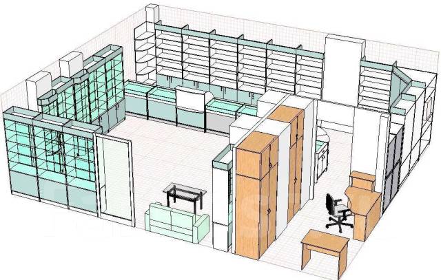 Планировка торгового зала аптеки