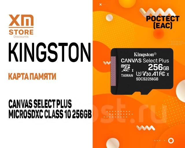 Kingston canvas select plus microsdxc 256gb