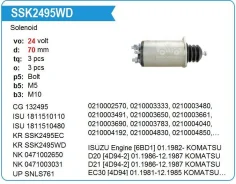 ����������� ���� �������� Komatsu 6BD1 4D94 01.1995-, 24V Krauf SSK2495 ����