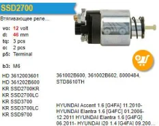 ����������� ���� �������� KIA RIO 11- Hyundai Solaris 10, KR Krauf SSD2700HE ����