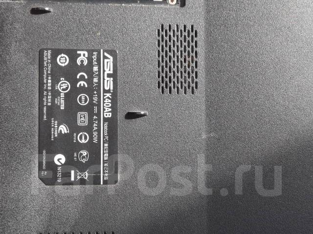 Asus K40AB. 14", ��� 4 ��, ���� 250���, WiFi: 1 ����