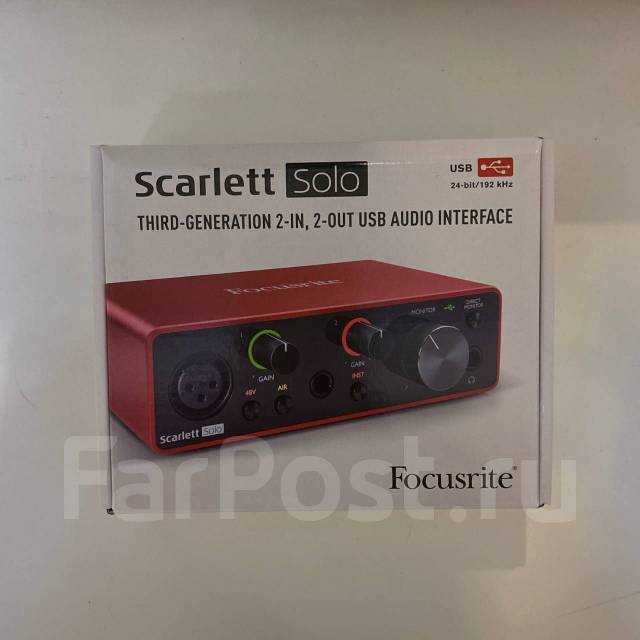 Внешняя звуковая карта focusrite scarlett solo 3rd gen