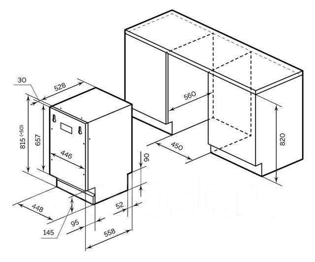 Ширина шкафа для посудомоечной машины 45 см