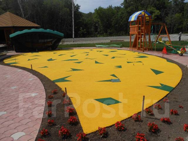 Бесшовное покрытие из резиновой крошки в Хабаровске