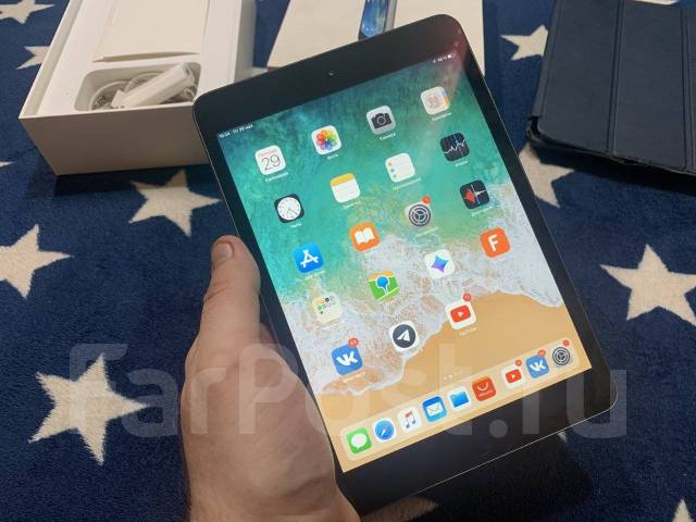Apple iPad Mini 2 retina Wi-Fi32 полный комплект в идеальном состоянии,  б/у, в наличии. Цена: 12 400₽ во Владивостоке