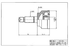 ���� �������� /������ /����� HDK ��� Honda Civic 2005- FD1 1 8 FD3 LDA; 28*58*26; HO-065; (TG-4465 0310-FDAT) 44305SNA000 44306SNAN00 44306SNA900 HDK...