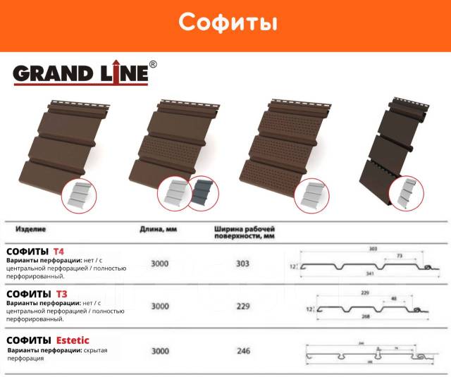 Софиты гранд лайн чертеж