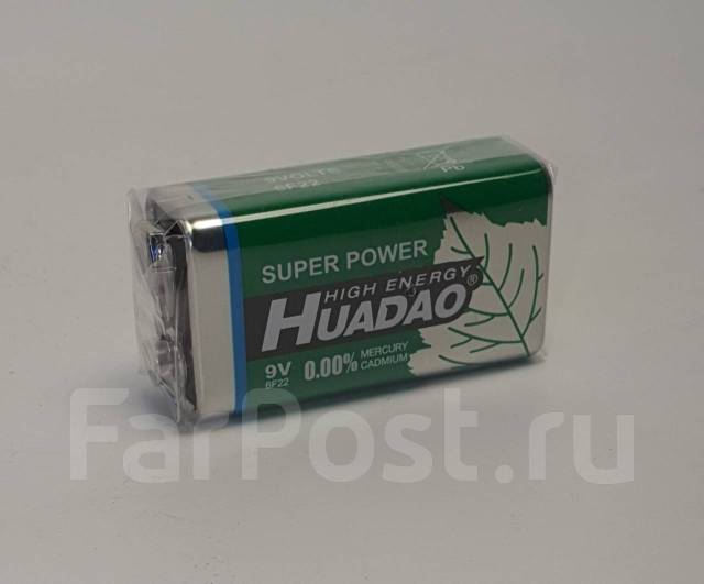 Батарейка Крона 9V 6F22 Солевая, новый, в наличии. Цена: 90₽ во ...
