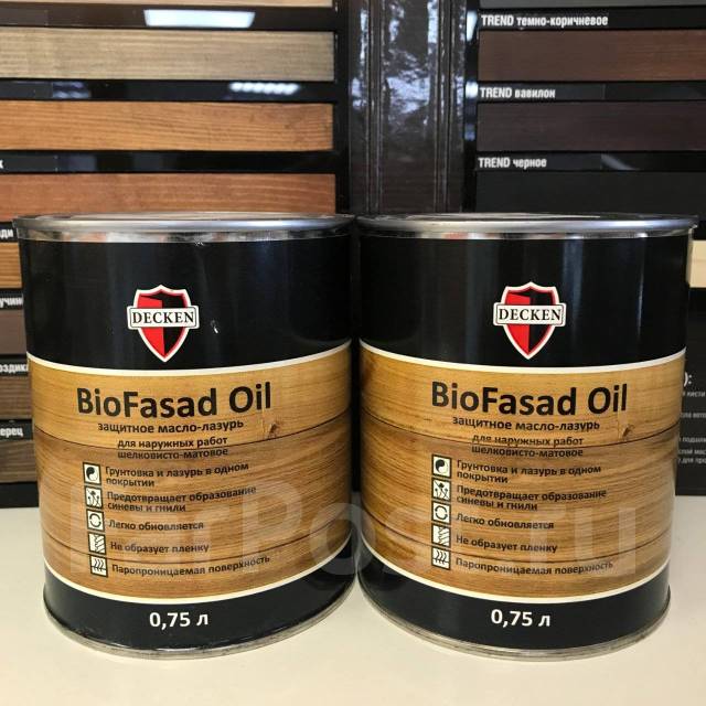 Масла для наружных работ по дереву Decken BioFasad Oil (0,75л ...
