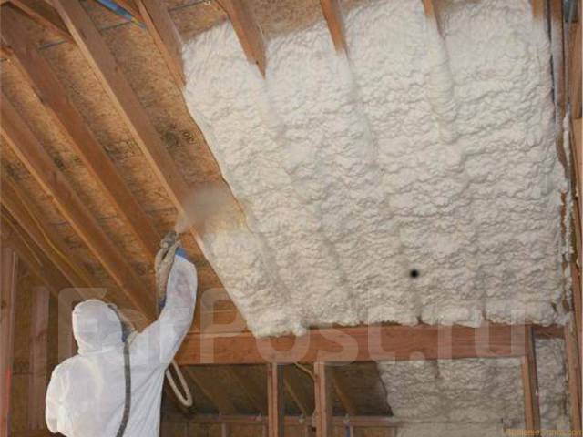 Утепление стен/пола/фасадов/крыш/ёмкостей/ангаров пенополиуретан ППУ ...