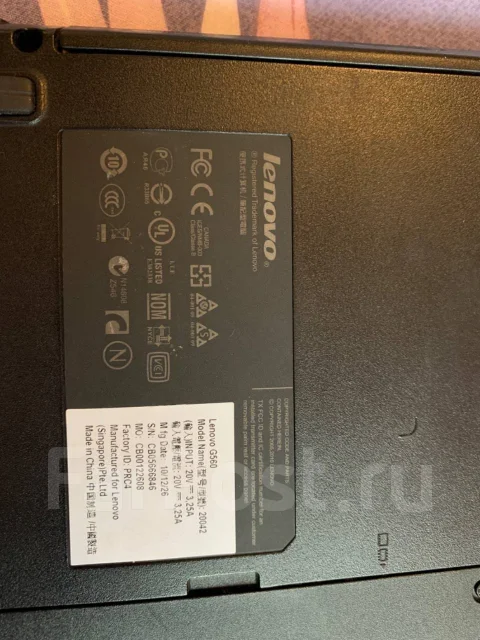 Lenovo G560. 15.6", 2,1����, ��� 2048 ��, ���� 450���, WiFi: 1, Bluetooth: 1 ����